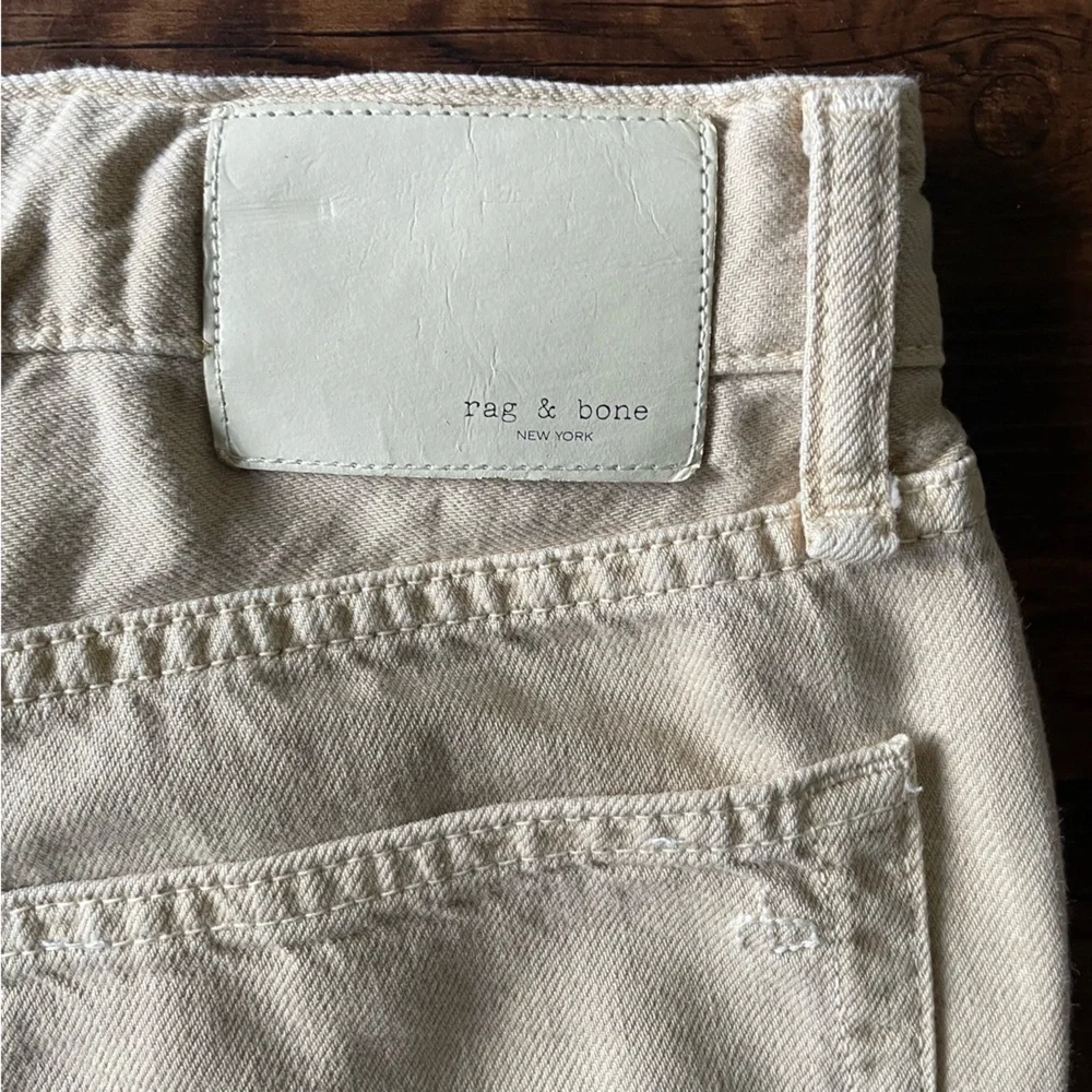 RAG & BONE Featherweight Logan Wide-Leg Jean in Beige- women’s 28” - Picture 9 of 10